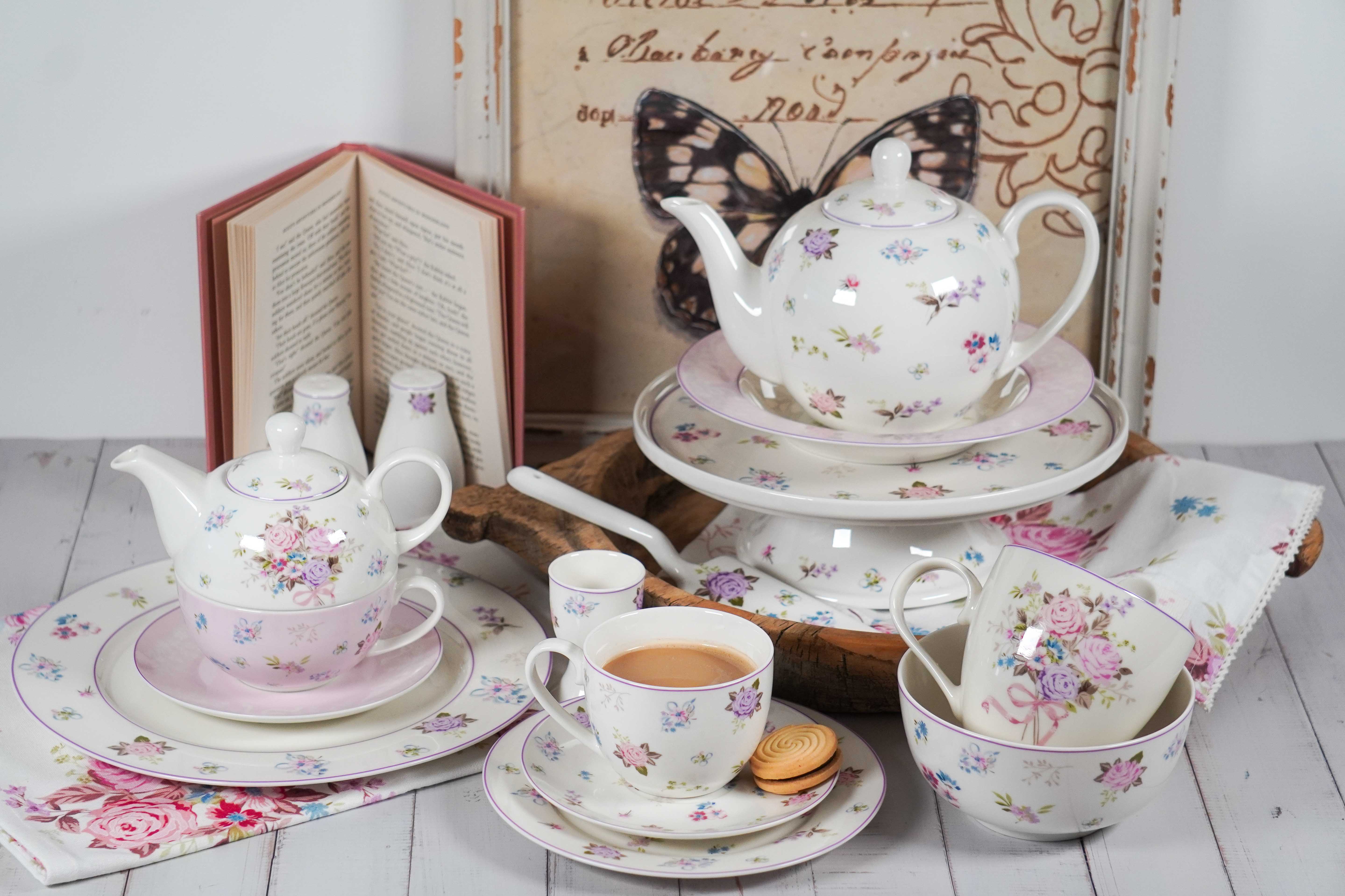 Isabelle Rose – wholesale Dinner plate – Porcelain large plate Flora 26 cm Isabelle Rose1