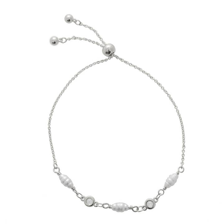 Perle og cubic zirconias skyderen armbånd for engroshandel hos Morana