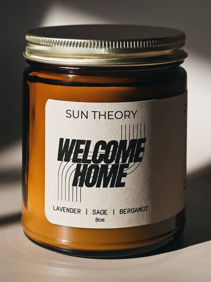 Welcome Home - 8oz Soy Candle for wholesale by Sun Theory