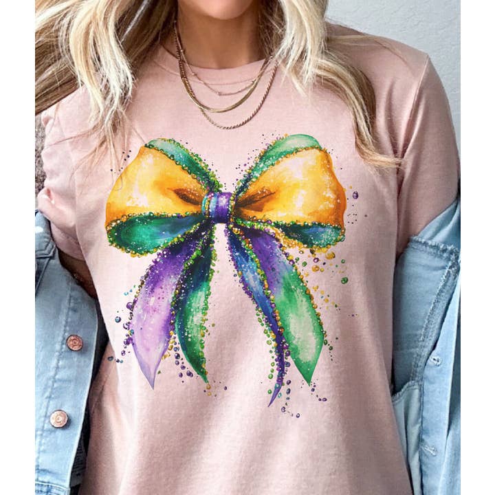 Mardi Gras Schleife Louisiana New Orleans Parade Grafik T-Shirt für den Großhandel von Par.tees by Party On!