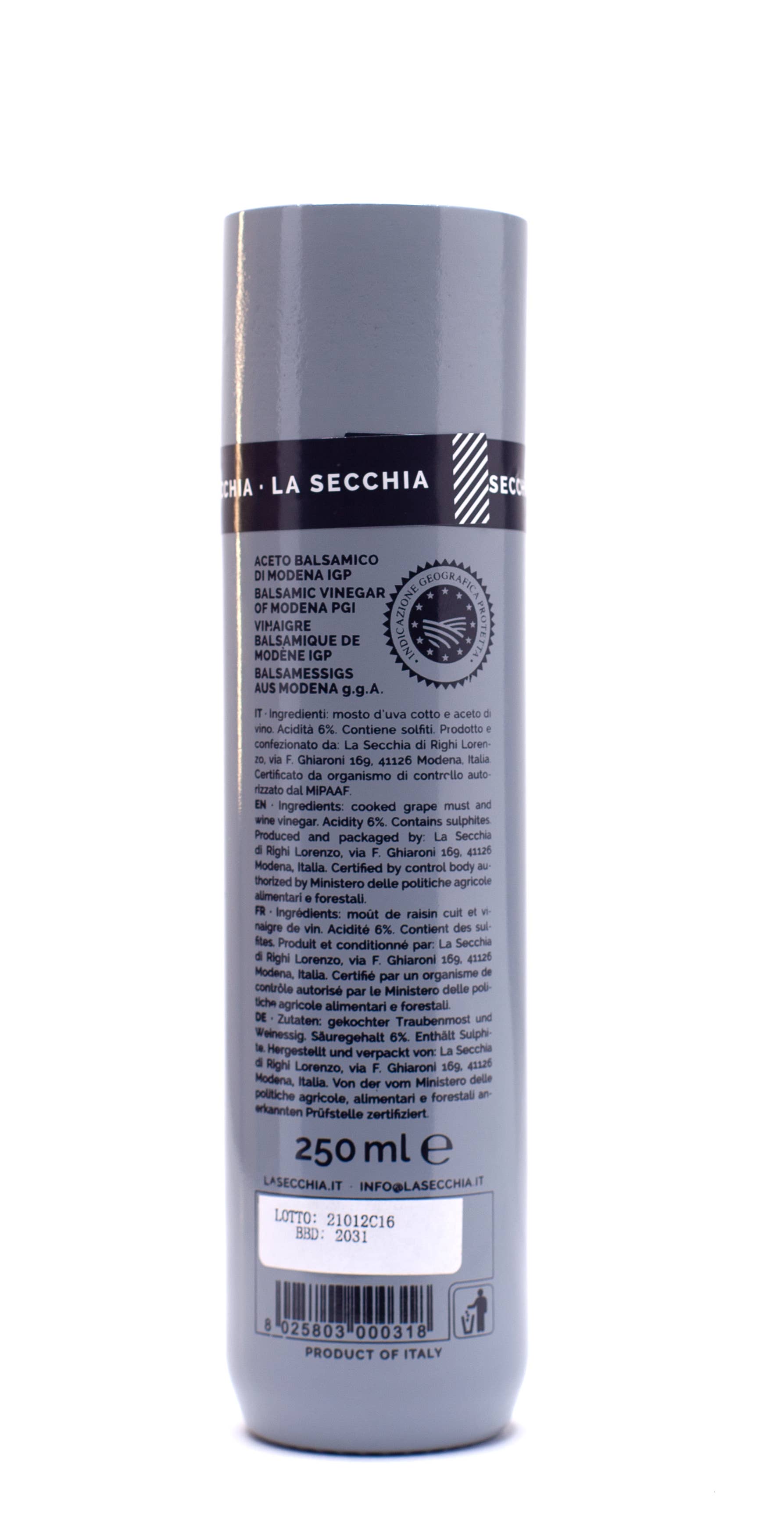 La Secchia Antica Acetaia online - Venta al por mayor Vinagre - ACETO BALSÁMICO DE MÓDENA IGP GRIS1