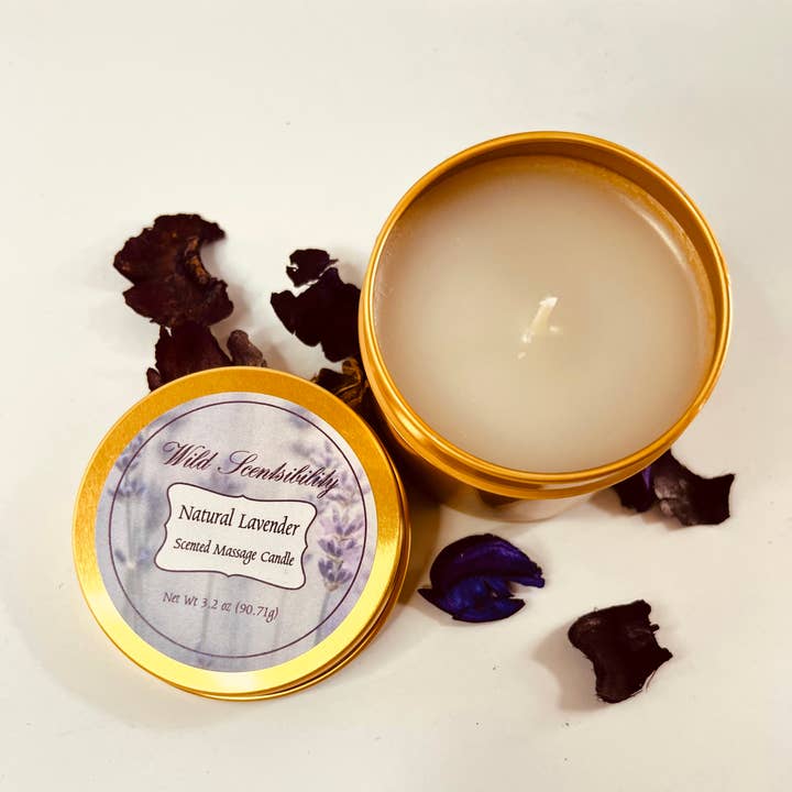 Lavender Massage Candle 3.2 Oz for wholesale by WILD Scentsibility