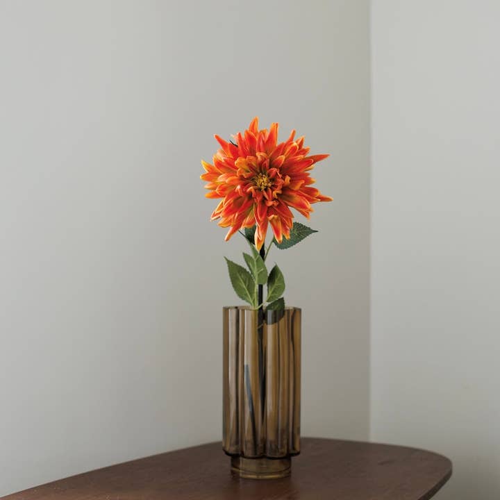 Artificial orange dahlia - high-end - real touch - Mother's Day for wholesale by Flowrette