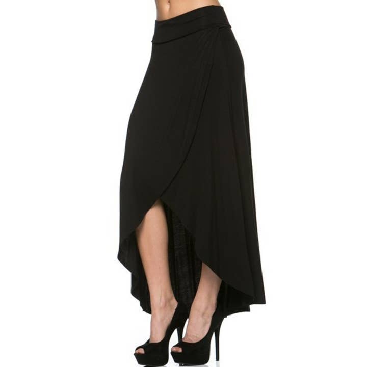 Azules Clothing – Engroshandel Nederdel - Dame – Maxi nederdel med høj lav sidespalte