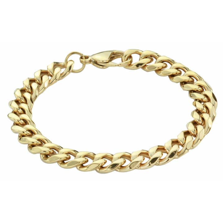 Pulseira Traveller - Aço Inoxidável - dourado banhado - 21 cm por atacado de Hollander Jewels B.V.