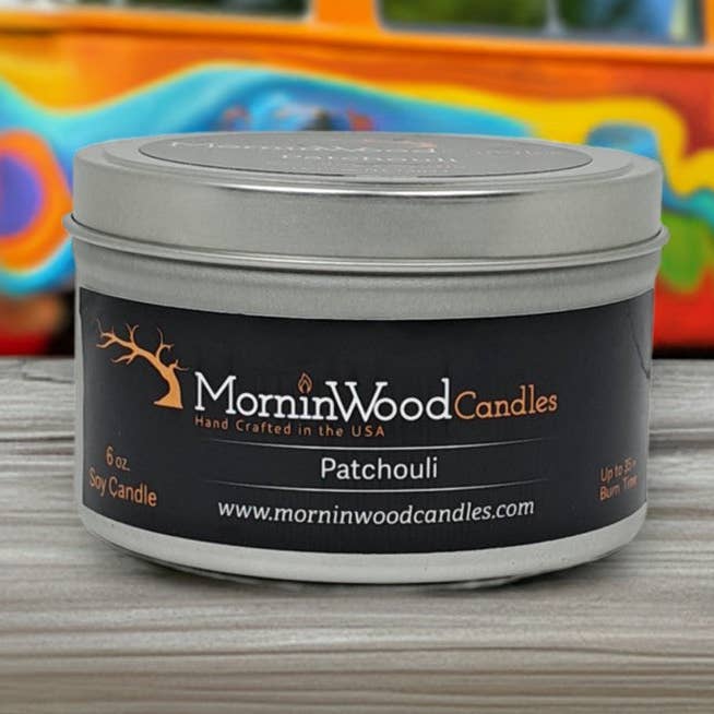 Patchouli - Soy Tin Collection for wholesale by MorninWood Candles