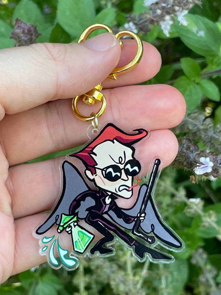 Portachiavi Crowley (Good Omens) per la vendita all'ingrosso da parte di coralroot