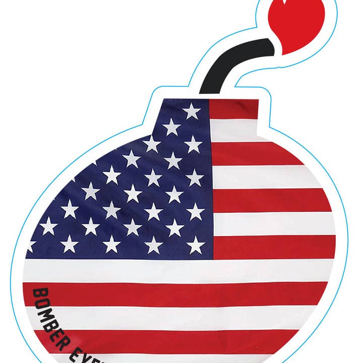 REMOVED BRAND - Wholesale Sticker - Decal American Flag Bomb Sticker
