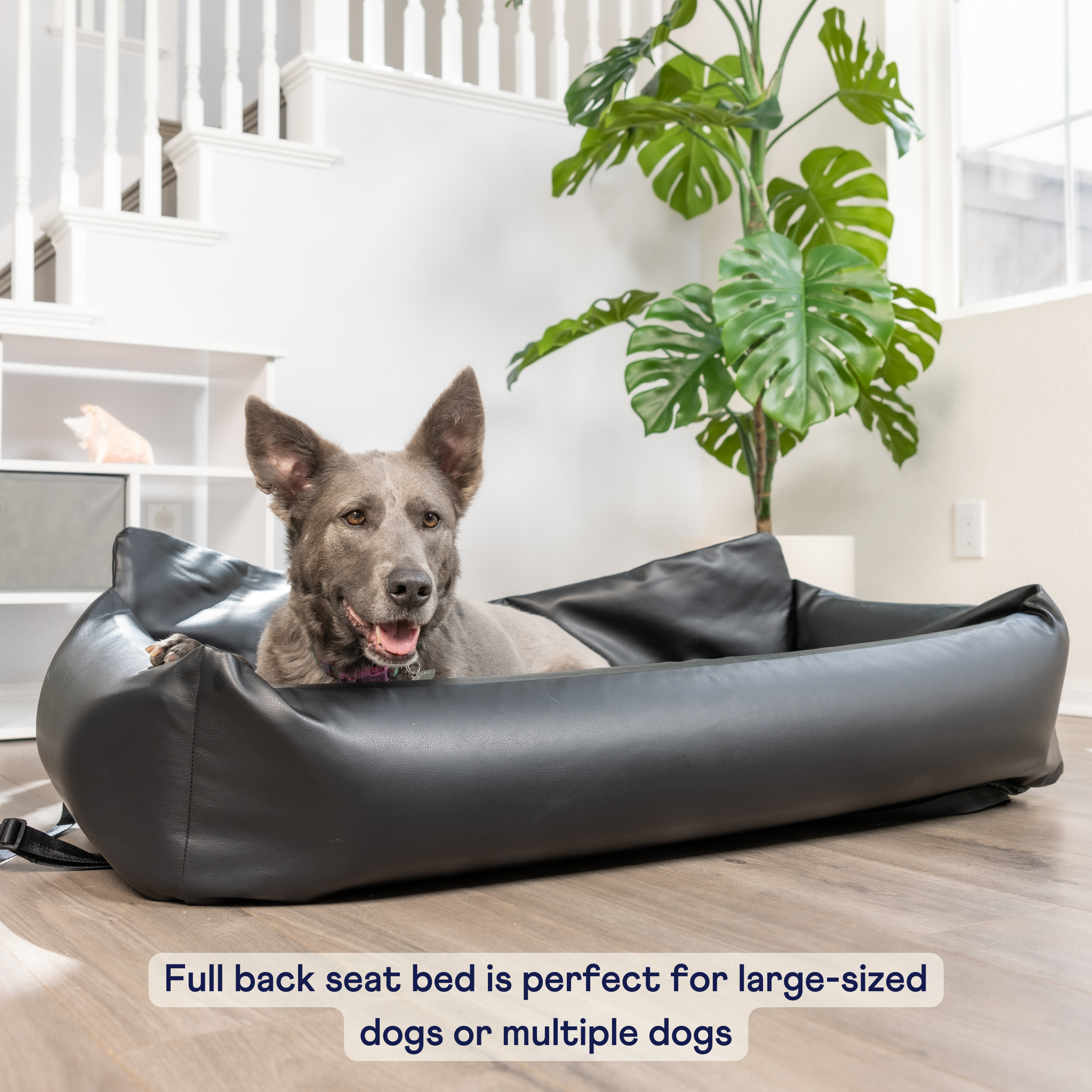 Paw Brands - Wholesale Pet Bed - Dog - PupProtector™ Faux Leather Memory Foam Dog Car Bed -  Black9