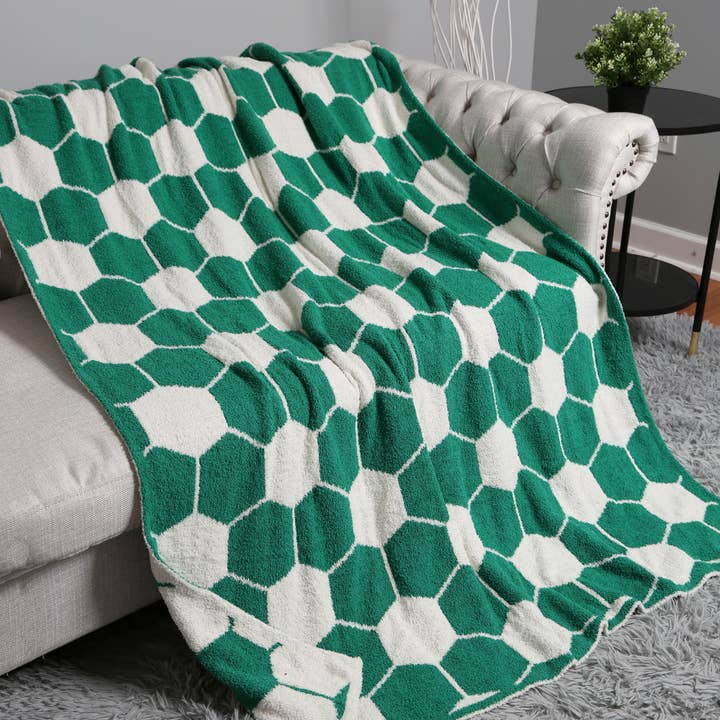 SOCCER THROW BLANKET, JCL 4328 for wholesale by JOIA ACCESSORIES