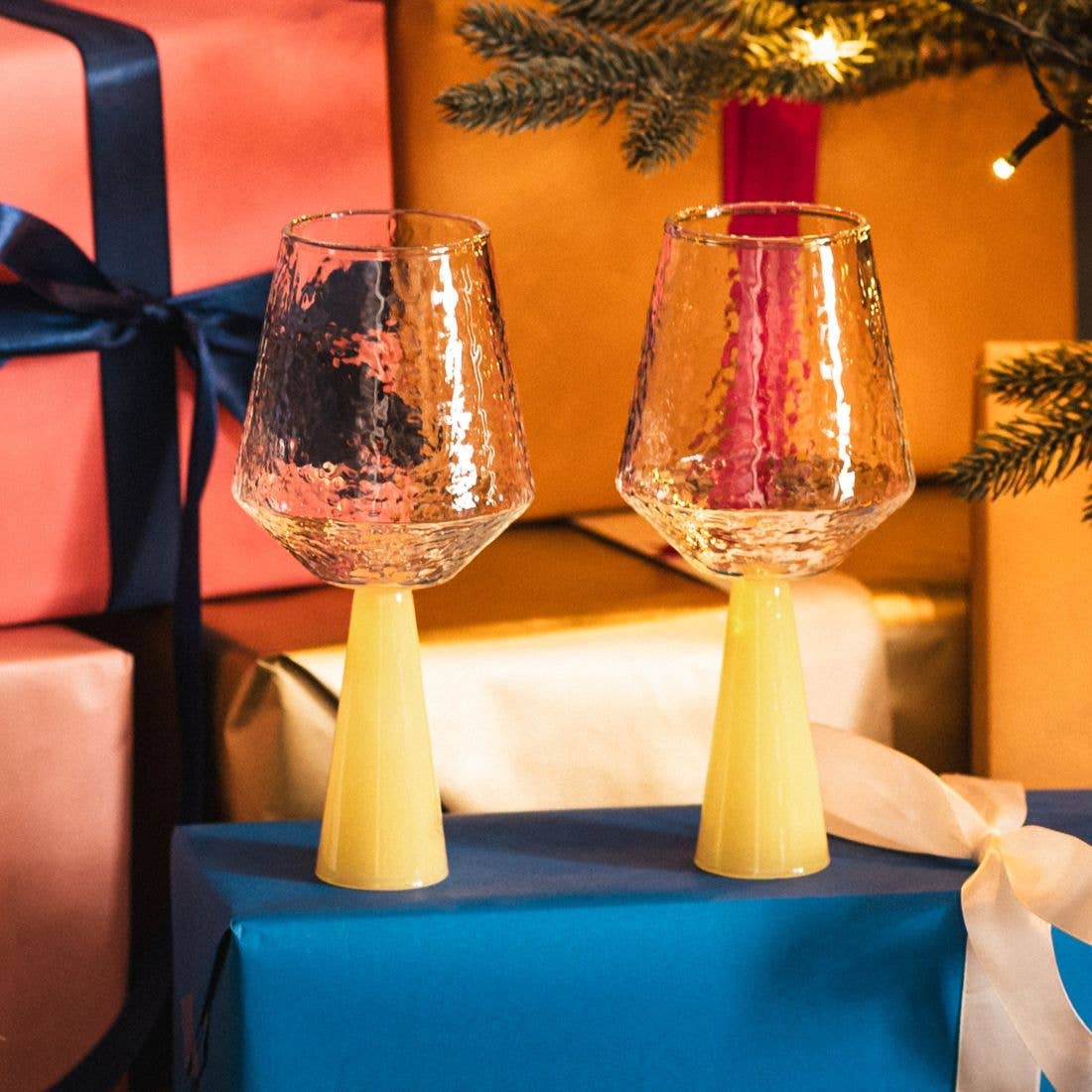 Brût Home and Glassware - Vendita all'ingrosso Bicchieri da vino - Set da 2 bicchieri da vino Claude in topazio2