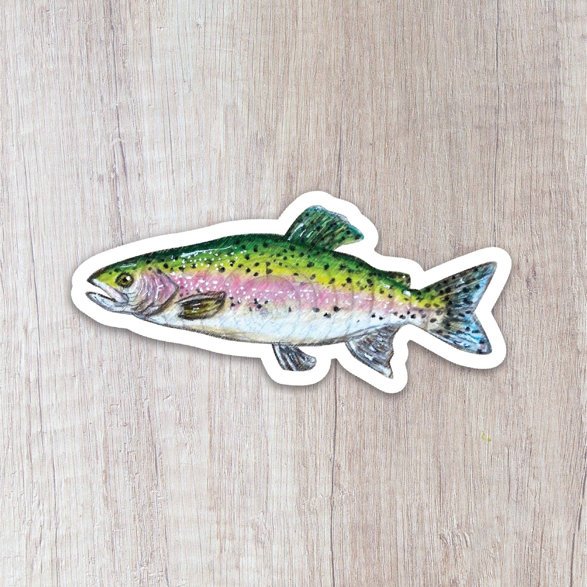 Brush & Bark - Wholesale Sticker - Rainbow Trout Sticker