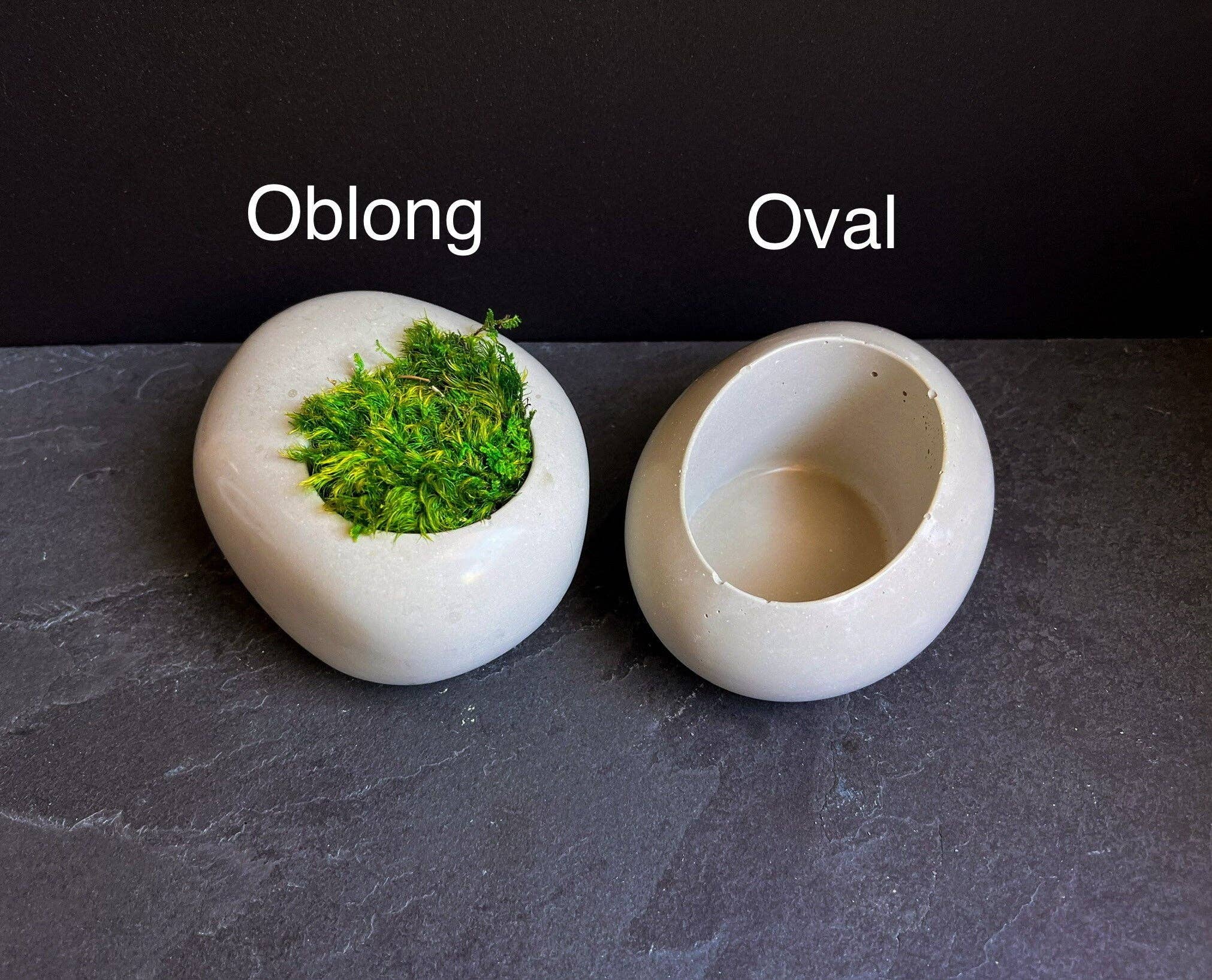 Minimal Loot Design – Engroshandel Plantekrukke – Minimalistisk plantekasse i beton, skrå potte, bordmidtstykke, asymmetrisk potte, sukkulentplanter, dekorativ potte, moderne potte, nordisk, småsten9