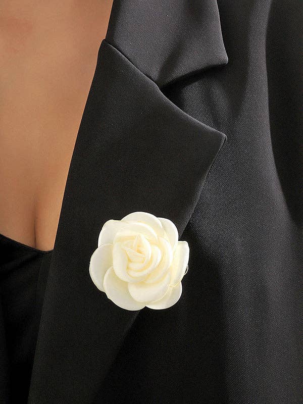 VividLux - Wholesale Brooch - Solid Color Three-Dimensional Flower Brooch Accessories4