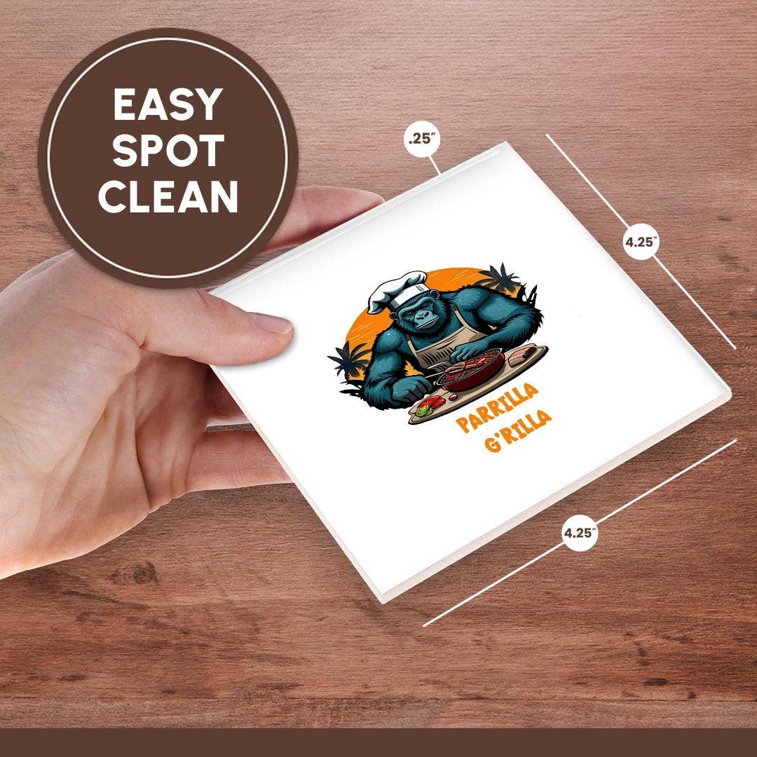 3dRose - Wholesale Coasters - 3dRose, Parrilla Grilla Master BBQ Griller Fun Pun, Coaster6