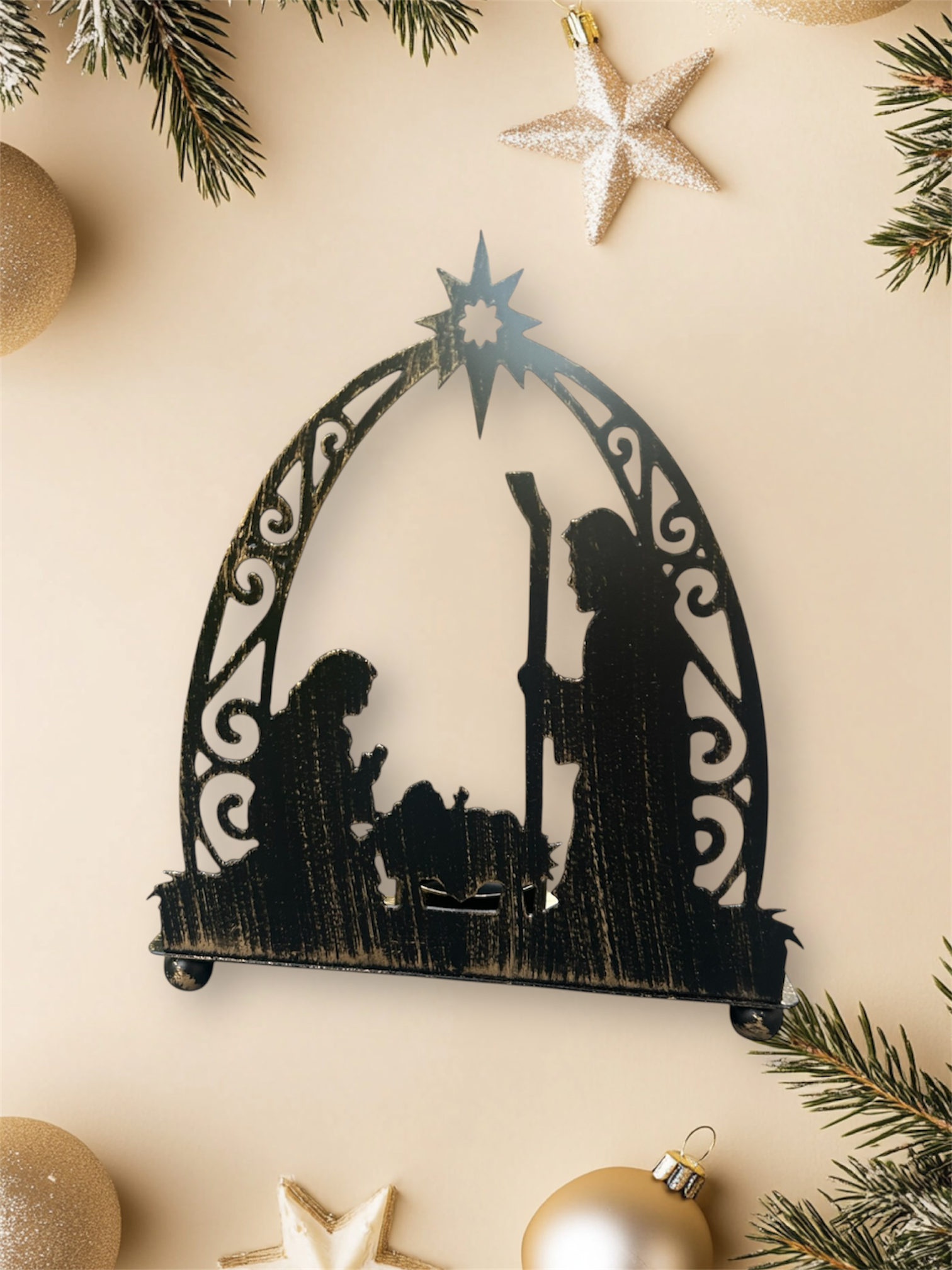 Hopes Unlimited - Wholesale Candle Holder - Nativity Scene Candle Holder II1