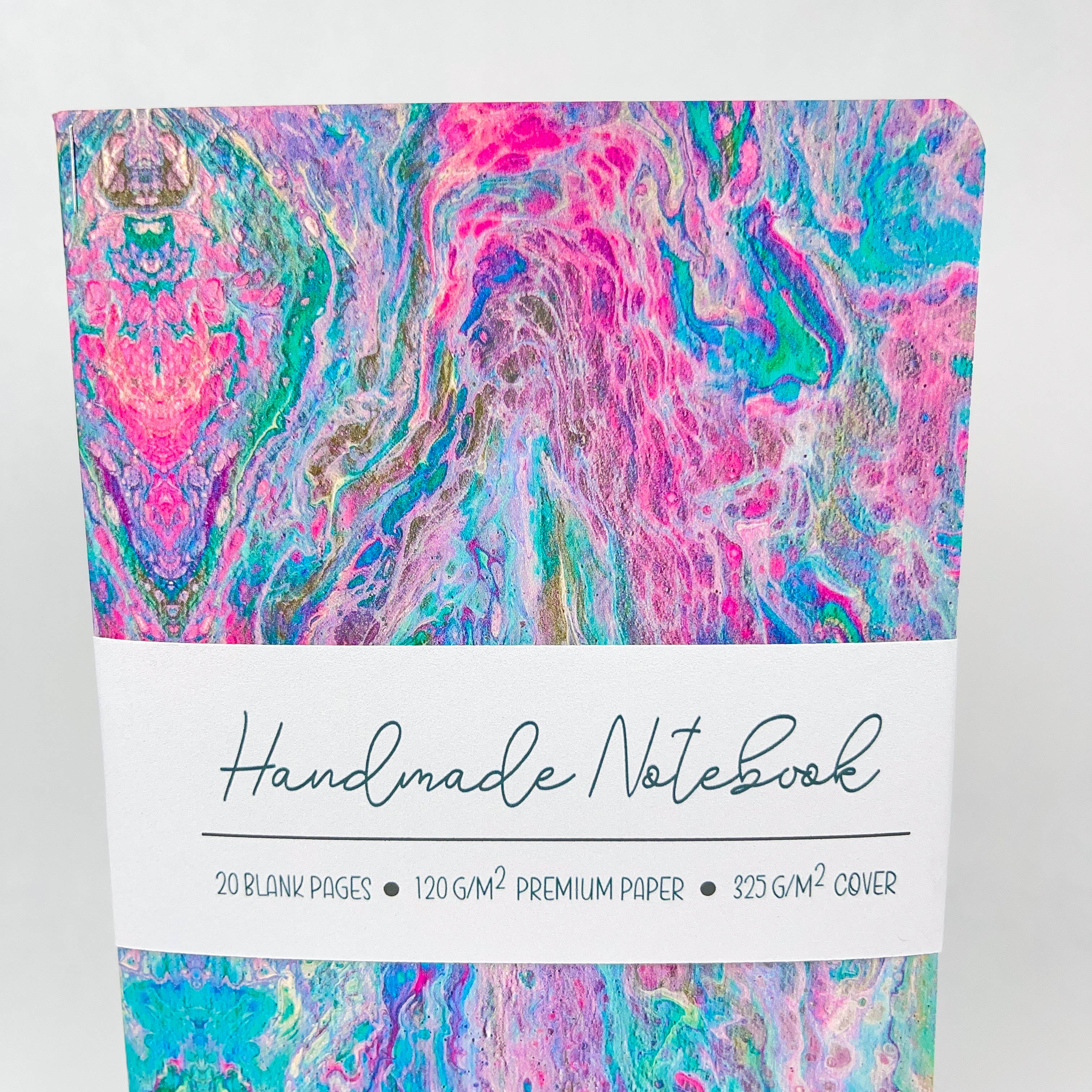 Art by Erica H & Rebel Stitchers - Wholesale Notebook - Liquid Art - Style 6 - Handmade Saddle Bound Notebook6