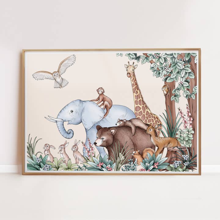 Typoflora - Wholesale Art print - Woodland Animals Artprint 0