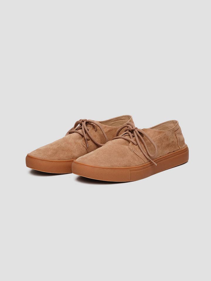 Paez - Wholesale Lifestyle trainers – Women′s - LACES GUM VEGAN SUEDE SAND1