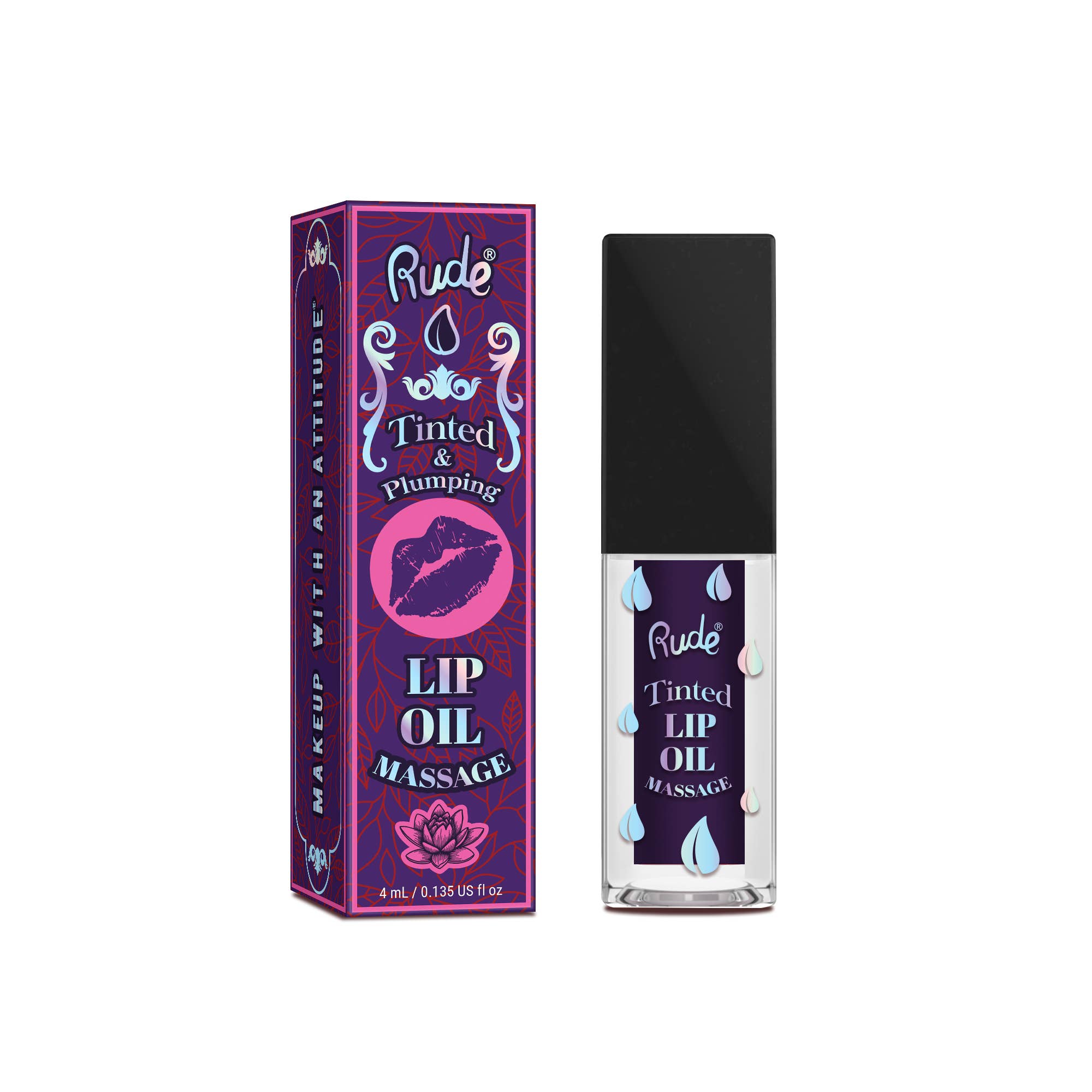 Rude Cosmetics – Gloss labial por atacado – Óleo Labial para Massagem com Efeito Tinturado e VOLUMIZADOR6