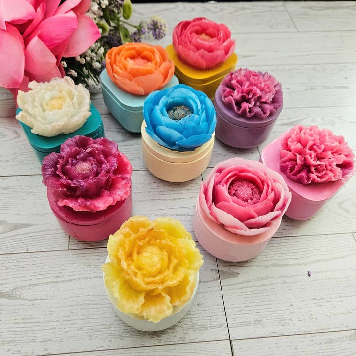 Hand Cast Mini Ring Box - Decorative Floral Trinket Dish for wholesale by ShesSoCrafty Goods