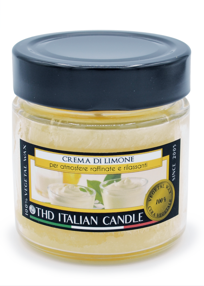 Thd Tophouse – Vela em jarro/copo por atacado – THD Vela Italiana Inteligente Média Creme de Limão 6/1440