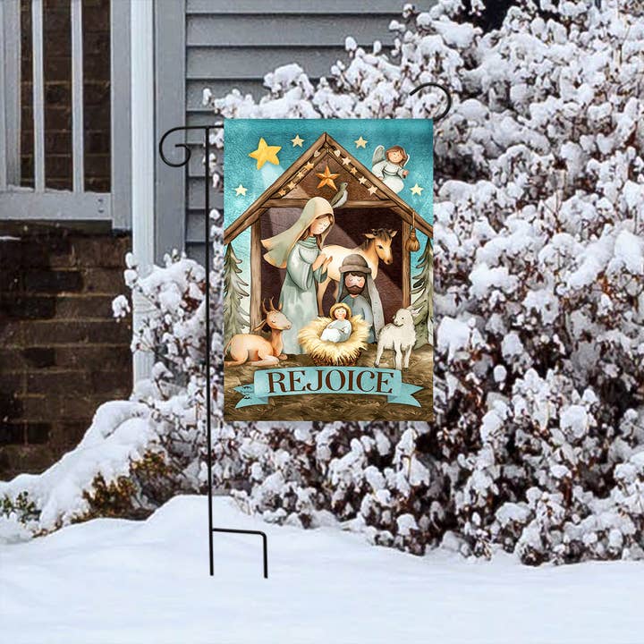 Briarwood Lane - Vente Drapeaux - Drapeau de Jardin Sainte Nativité Réjouissez-vous2
