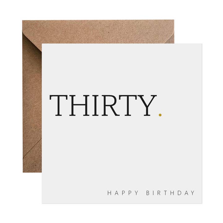 30th Birthday Day - Simple Typography Design for wholesale by PMPrinted