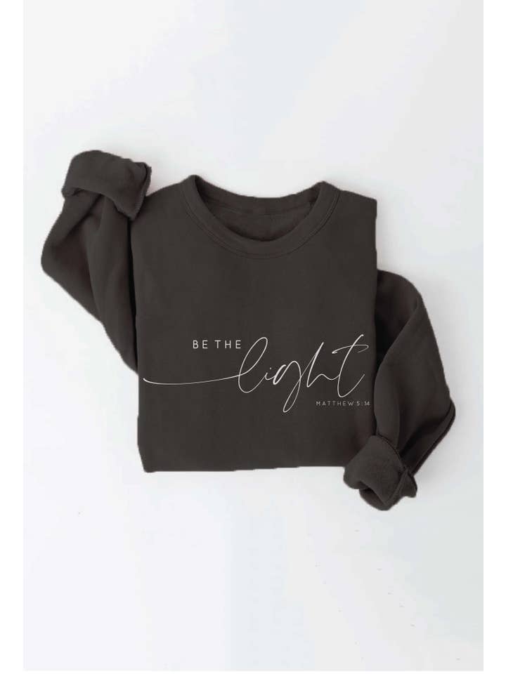OAT COLLECTIVE - Wholesale Graphic Sweatshirt - Women's - BE THE LIGHT MATTHEW 5:14 Graphic Sweatshirt2
