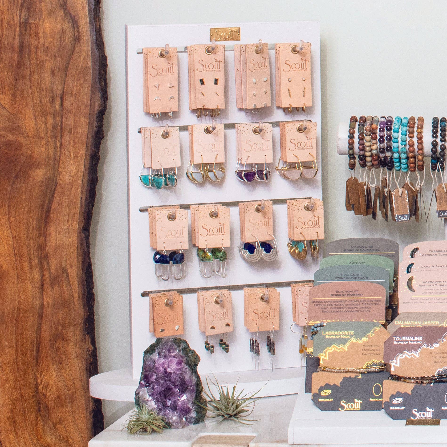 Scout Curated Wears - Wholesale Jewelry Stand & Display - Large White Spinning Counter Display2