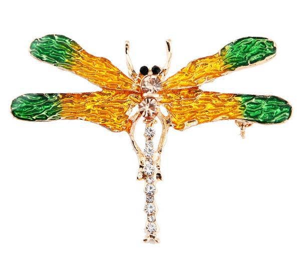 Tourtiwi - Wholesale Brooch - Lovely Diamond Dragonfly Butterfly Brooch Pin9