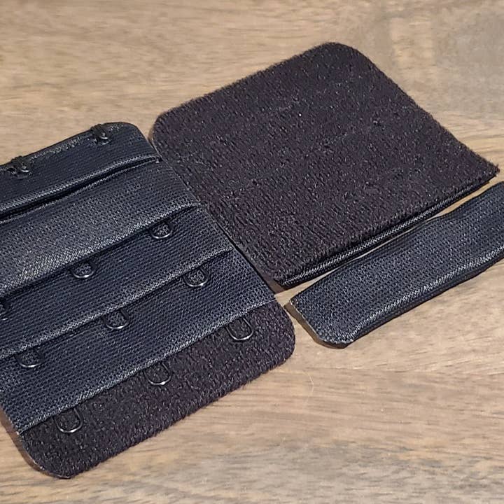 1/10/100 Sets - Hook and Eye 3x4 Black X 75mm for wholesale by Allied Trimmings