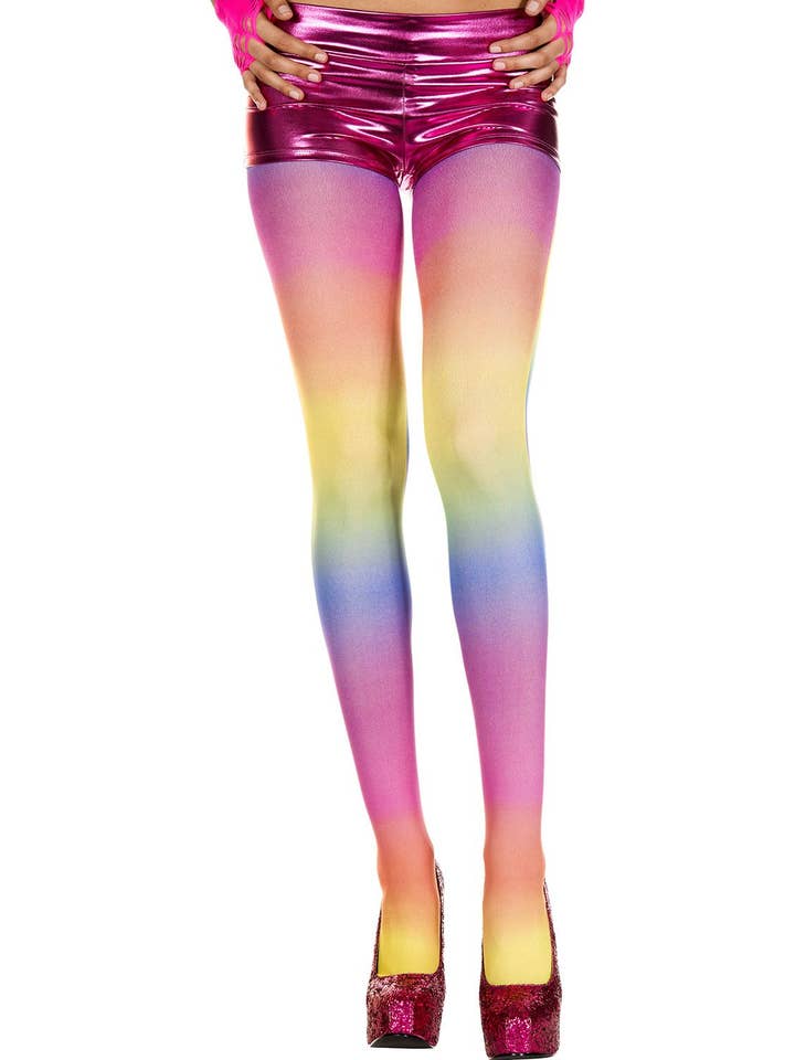 Music Legs Rainbow Opaque Tights ML37007 for wholesale on Faire
