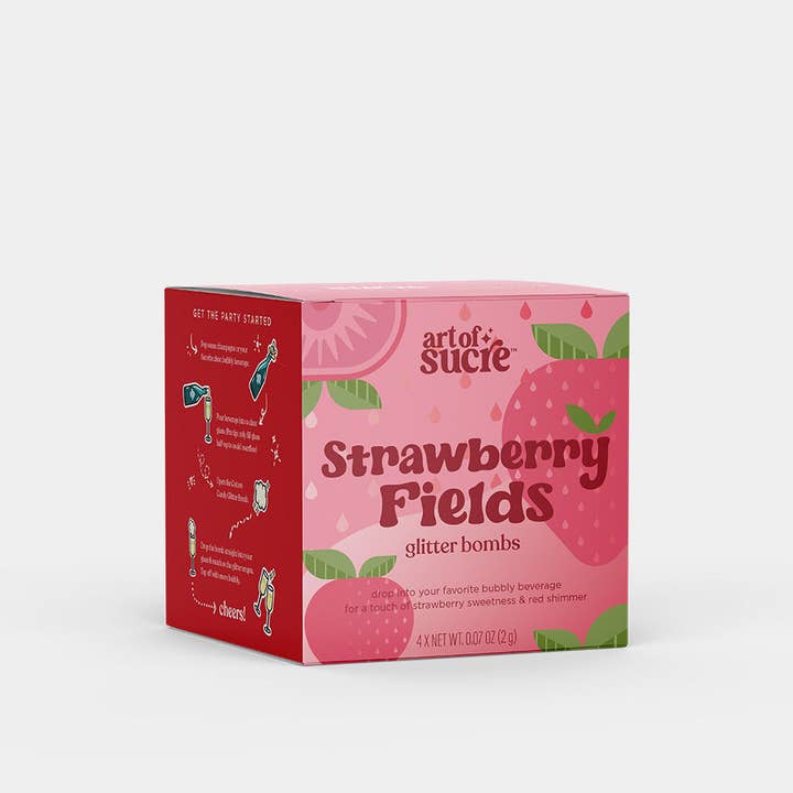 Art of Sucre - Wholesale Cotton candy - Strawberry Flavored Cotton Candy Drink Glitter Bombs1