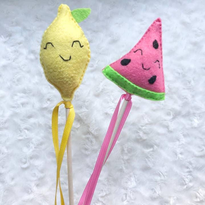 Fruity Magic Wands- Watermelon or Lemon for wholesale by Charley & Ruth Designs