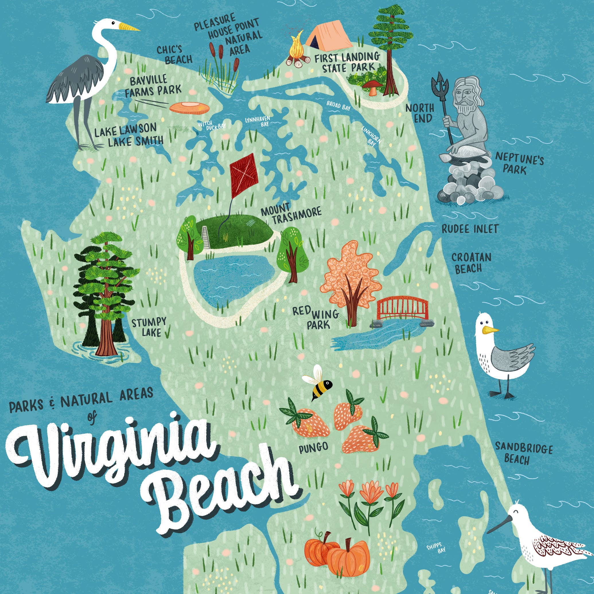 Cherilyn Colbert - Wholesale Art Print - Virginia Beach Parks & Natural Areas Art Print Wall Decor1