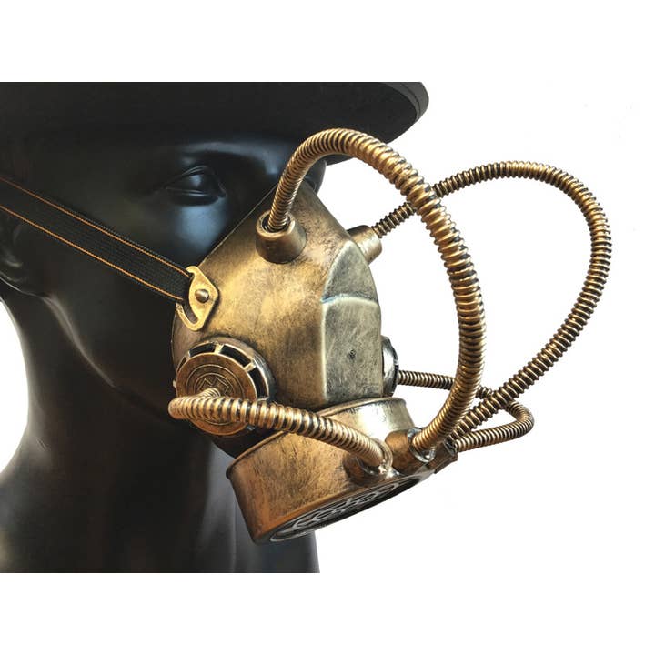 Steampunk Mechanic Gas Mask — Gold for wholesale by KBW Global Corp.
