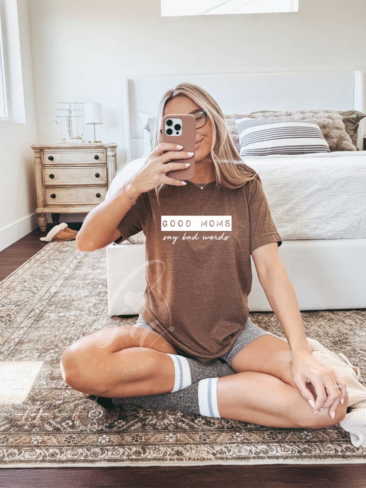 Good Moms Say Bad Words Tee for wholesale by Blonde Ambition Apparel & Designs