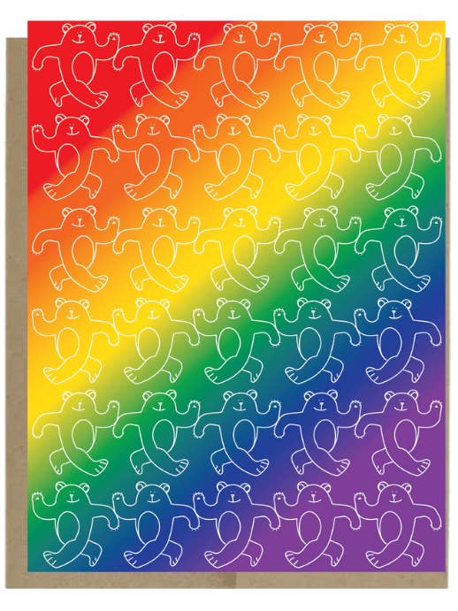 Carte de vœux Ours Arc-en-ciel pour la vente par Harmony Art Shop
