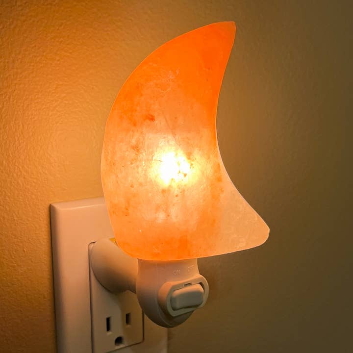 Himalayan Secrets - Wholesale Night Light - Himalayan Salt Moon Shape Night Light0