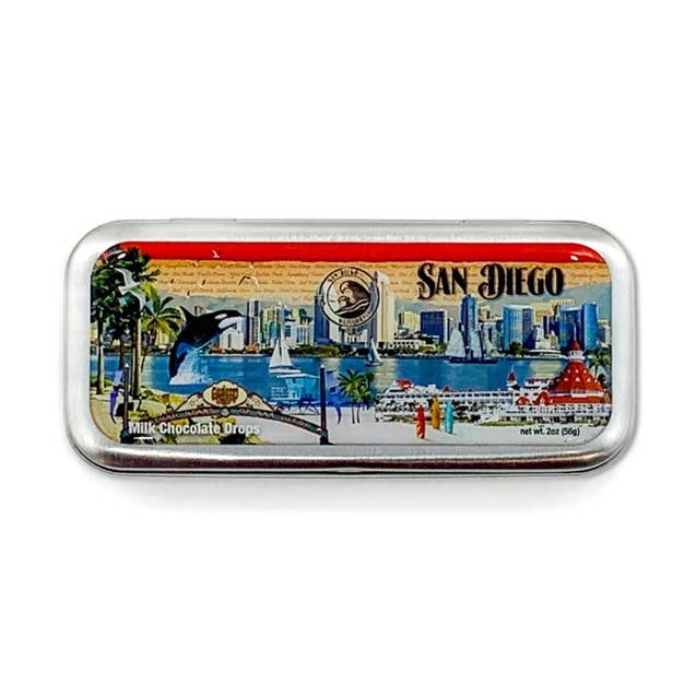 San Diego Stamp - Milk Chocolate for wholesale by The San Francisco Chocolate Factory