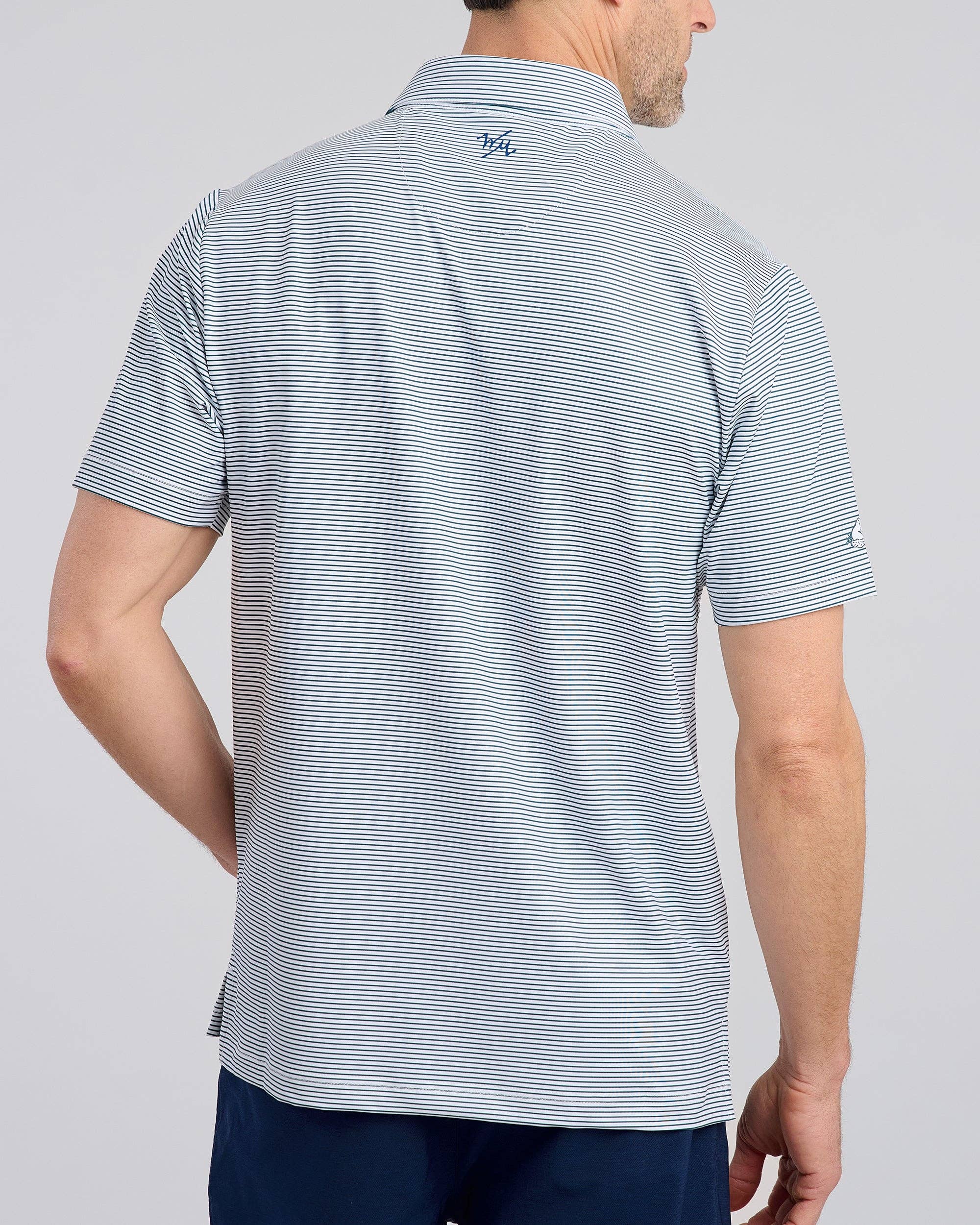 Forest Stripe Show Men's Polo for wholesale on Faire1