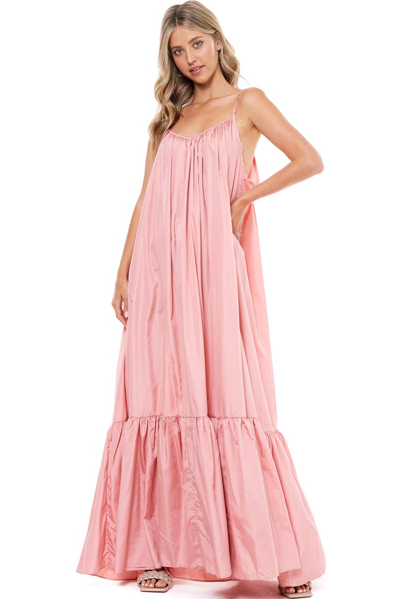 TOV - Vente Robe – femme - [OP4178] Robe à bretelles spaghetti avec dos bas16