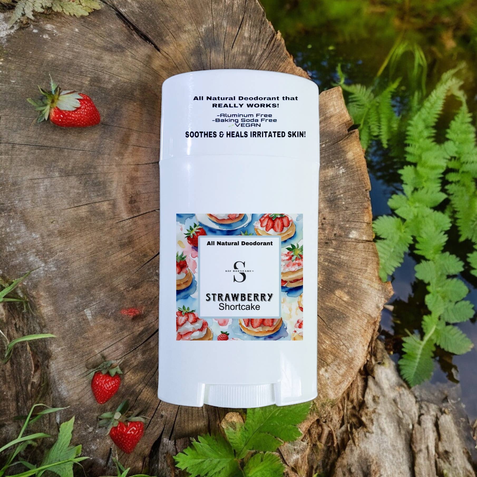 SĀF Body Care - Wholesale Deodorant - Women's - Strawberry Shortcake Natural Deodorant, Aluminum Free, Vegan8