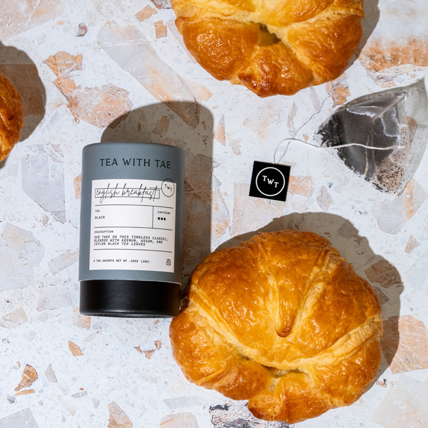 Tea with Tae - Vente Sachets de thé - Coffret mini tubes de thé noir English Breakfast (5 sachets de thé)1