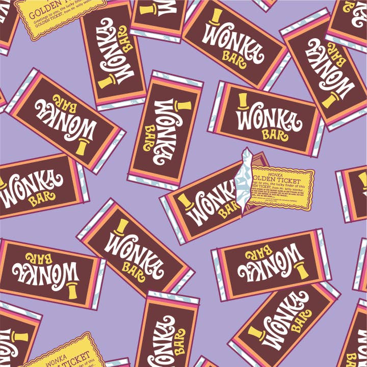 Purple Willy Wonka Ii Collection-Wonka Bars-Fabric by the Yard for wholesale on Faire1