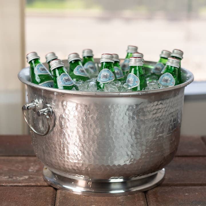 India Handicrafts Inc – Balde de bebidas por atacado – Banheira de Alumínio com Pegas1