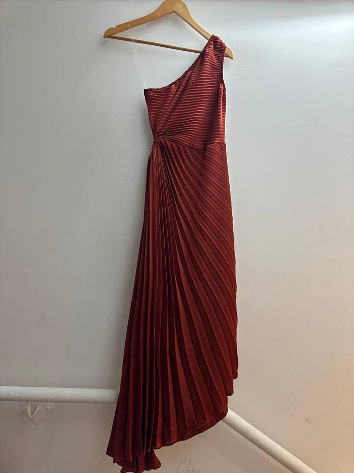 LORIANE - Wholesale Dress - Women's - 10255U Asymmetrical pleated long dress22