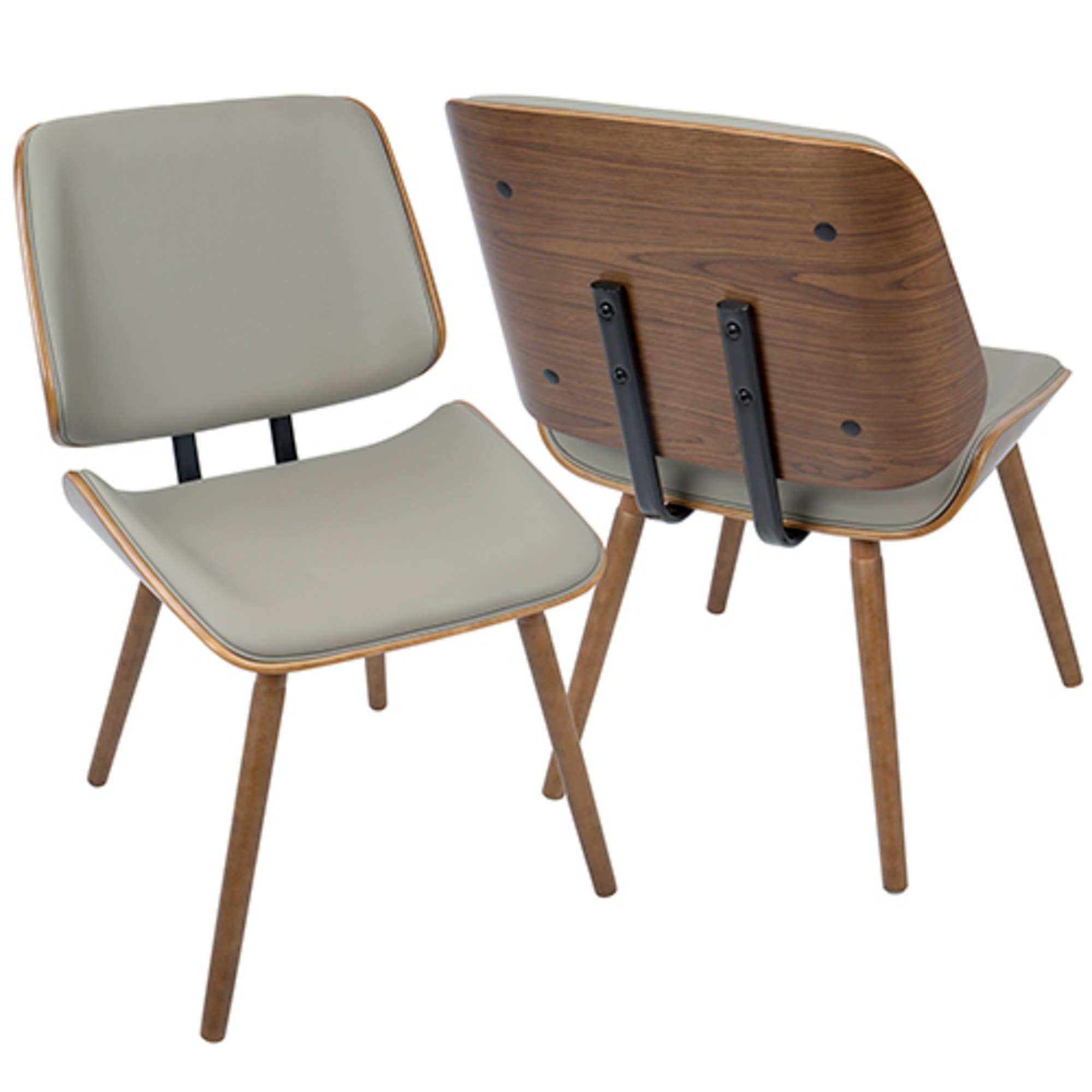 Walnut Black Lombardi Chair - Set of 2 for wholesale on Faire5