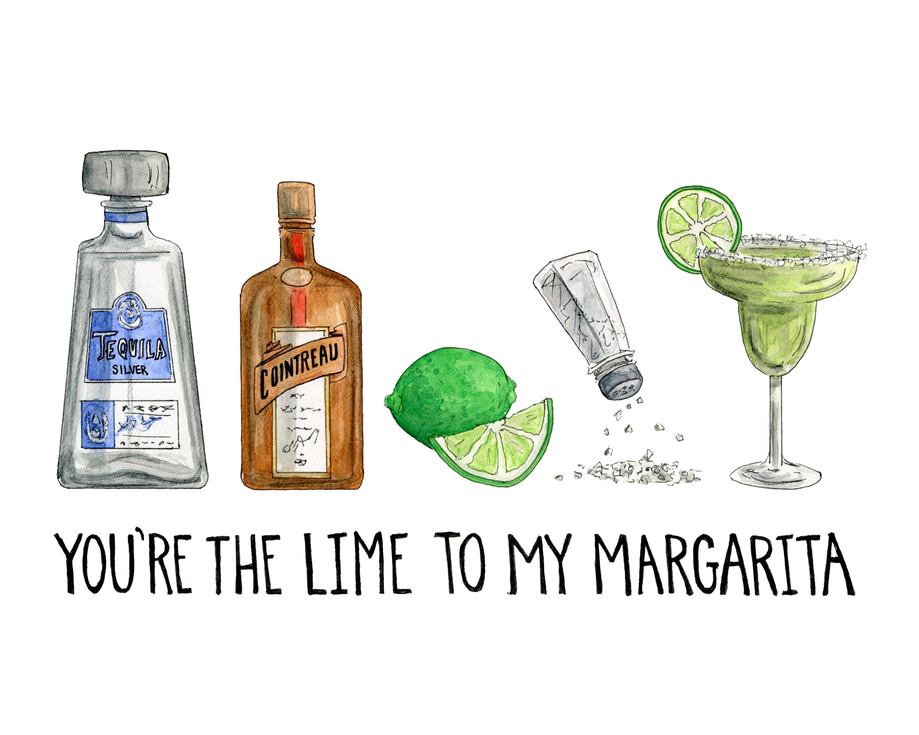 Amy Wike Illustration - Wholesale Art Print - Lime to My Margarita Art Print1